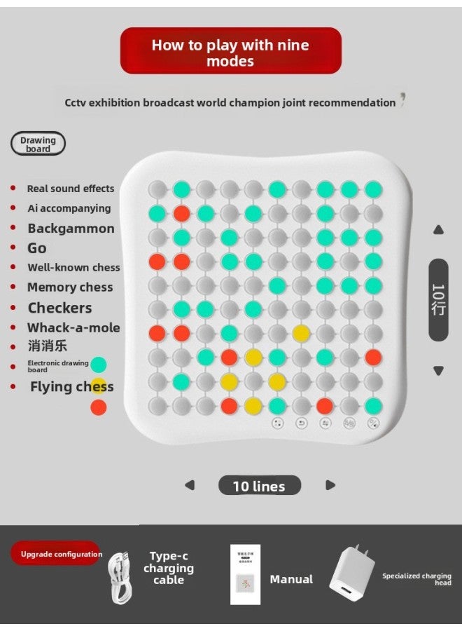 Ai Intelligent Digital Backgammon Kidsren's Version Chessboard Set Adult Version Checkers Multi-Functional Board Game Go Toy
